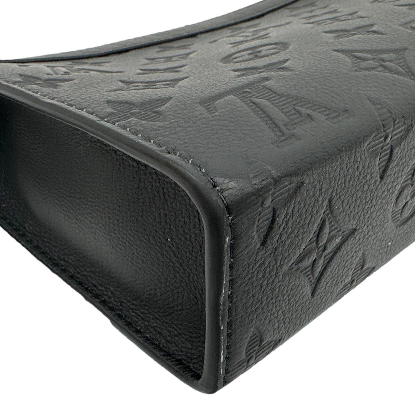 LOUIS VUITTON Gaston Wearable Monogram Shadow Crossbody Bag Black