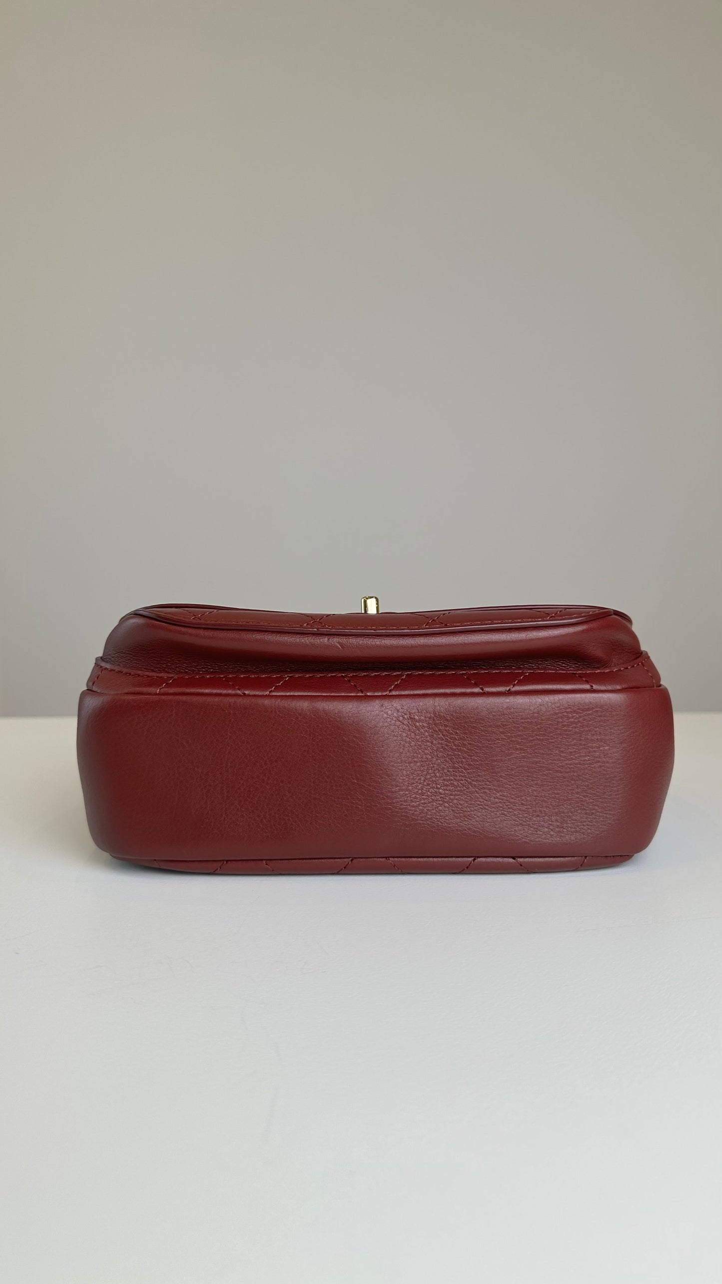 Chanel Red Calfskin Crossbody Bag Small Size