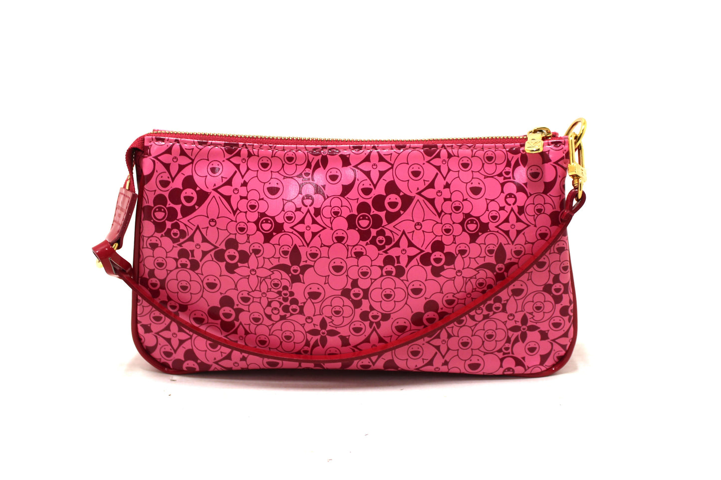 Louis Vuitton Limited Edition Pink Leather Cosmic Blossom Pochette Accessories Bag