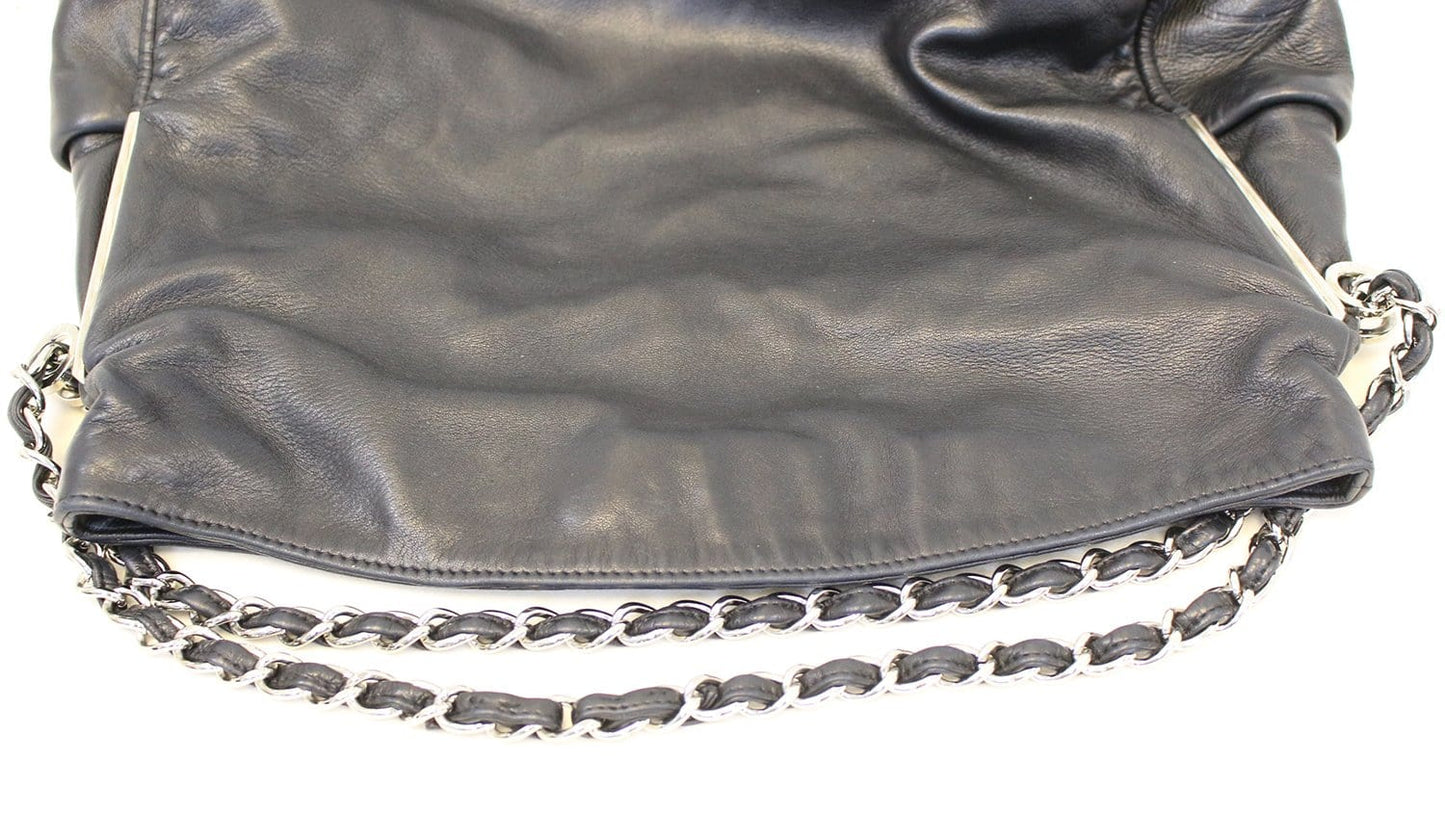 CHANEL Large Ultimate Soft Hobo Black Leather Bag