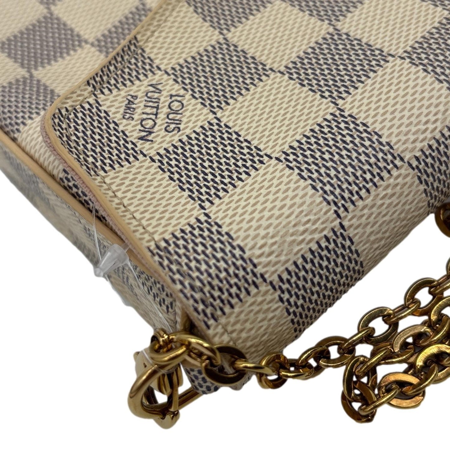 LOUIS VUITTON Felicie Pochette Damier Azur Crossbody Bag Rose Ballerine