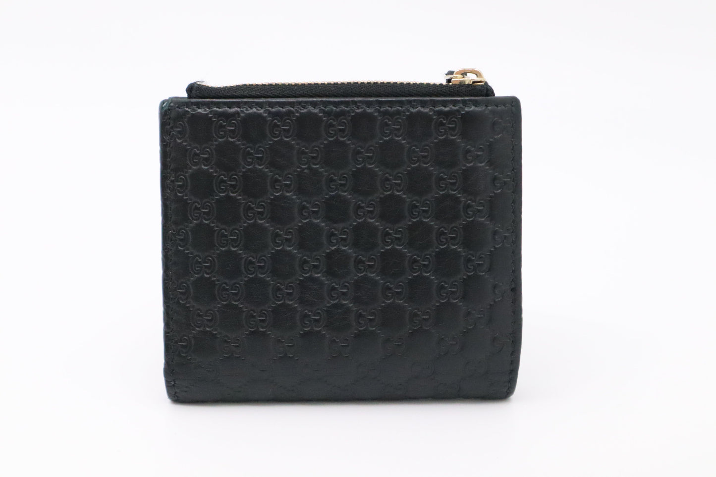 Gucci Compact Wallet in Black Micro Guccissima Leather