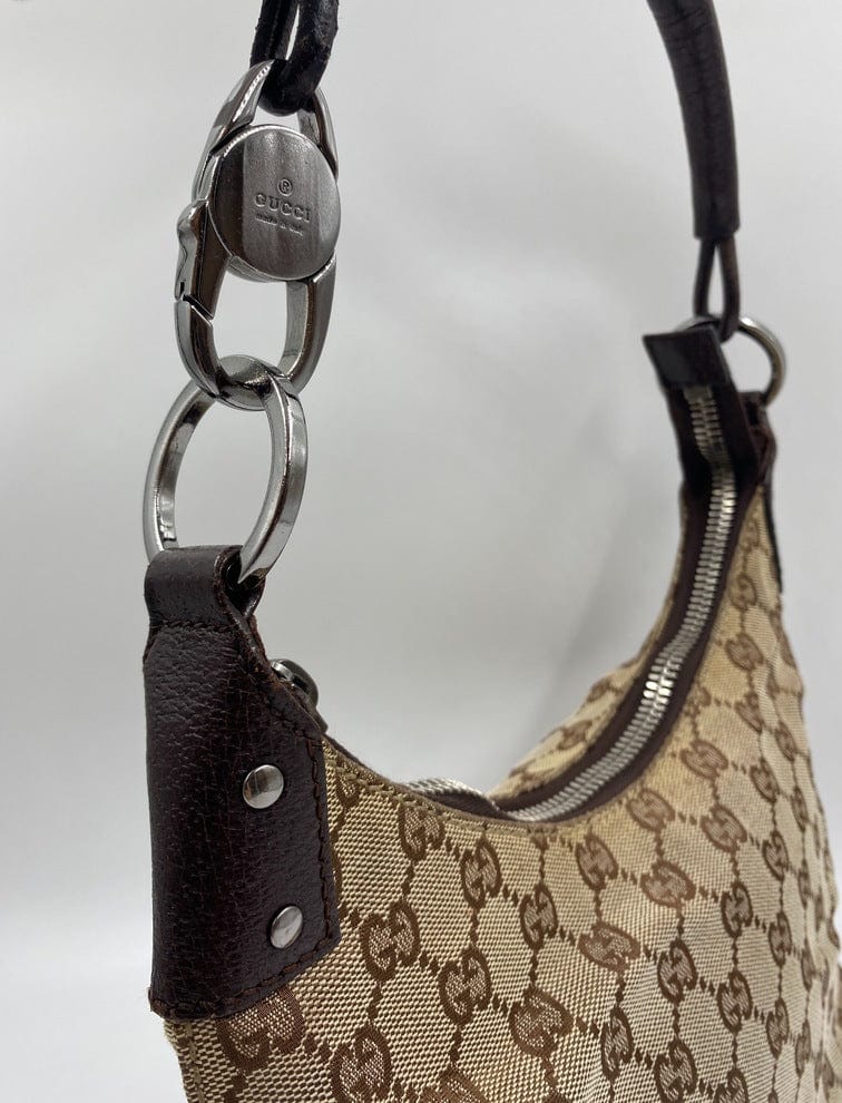 Gucci Leather Canvas Shoulder Bag Style 4