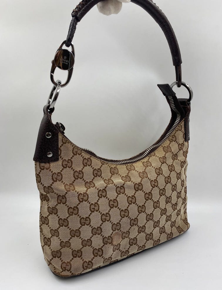 Gucci Leather Canvas Shoulder Bag Style 4
