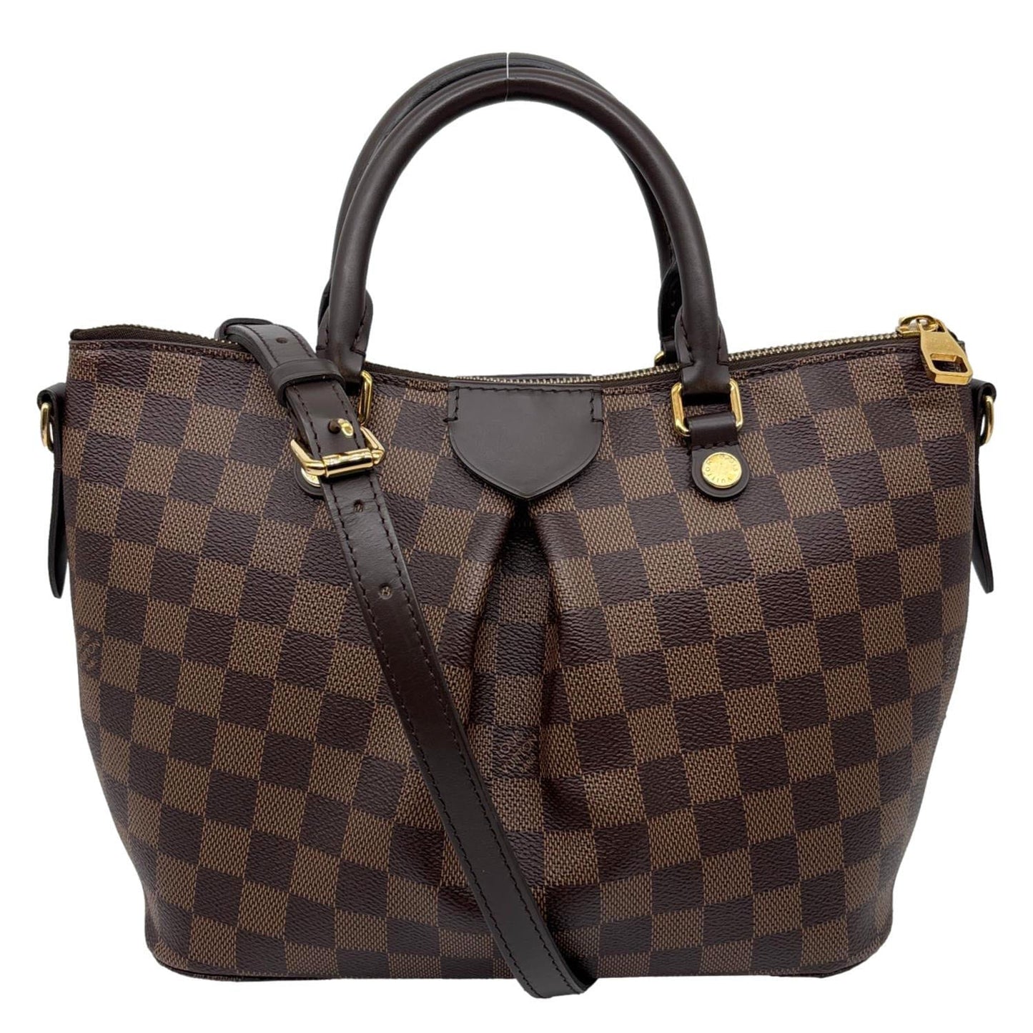 LOUIS VUITTON Siena PM Damier Ebene Shoulder Bag Brown