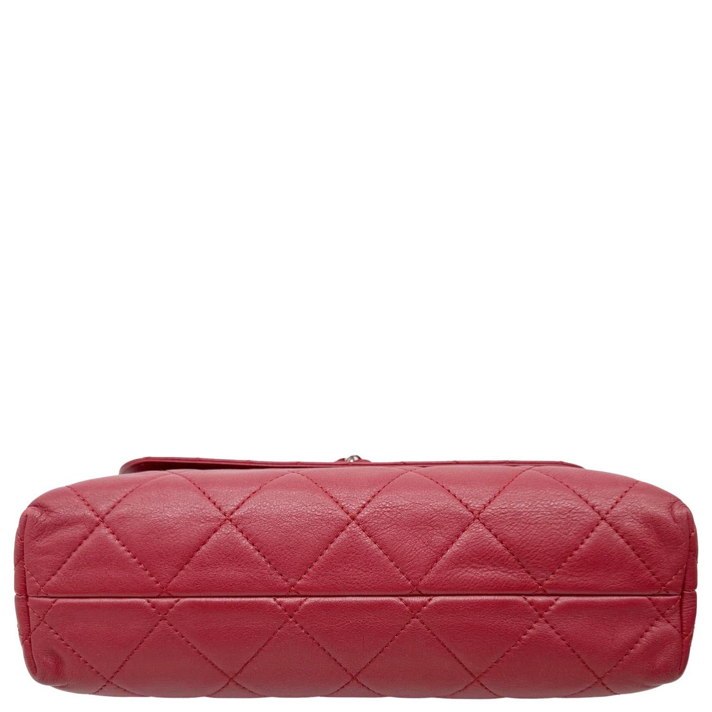 CHANEL Business Flap Quilted Calfskin Leather Crossbody Bag Red