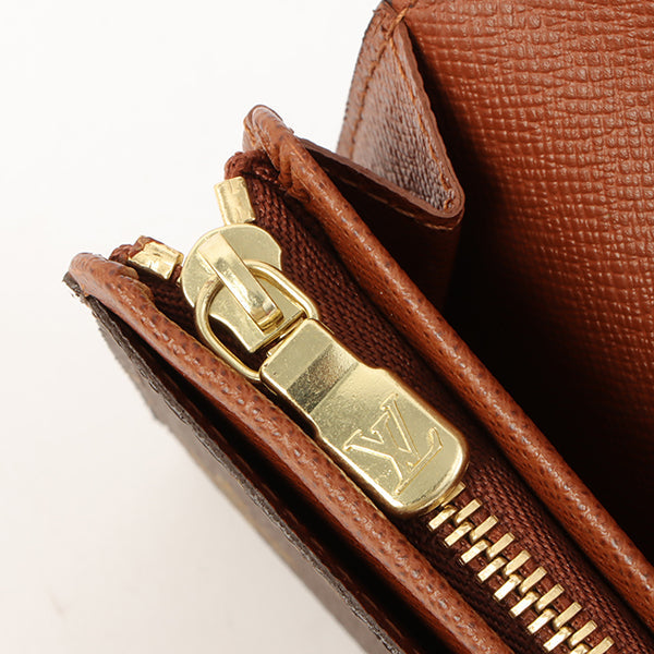 Louis Vuitton 2002 Made Canvas Monogram Porte Monnaie Billets Tresor Brown