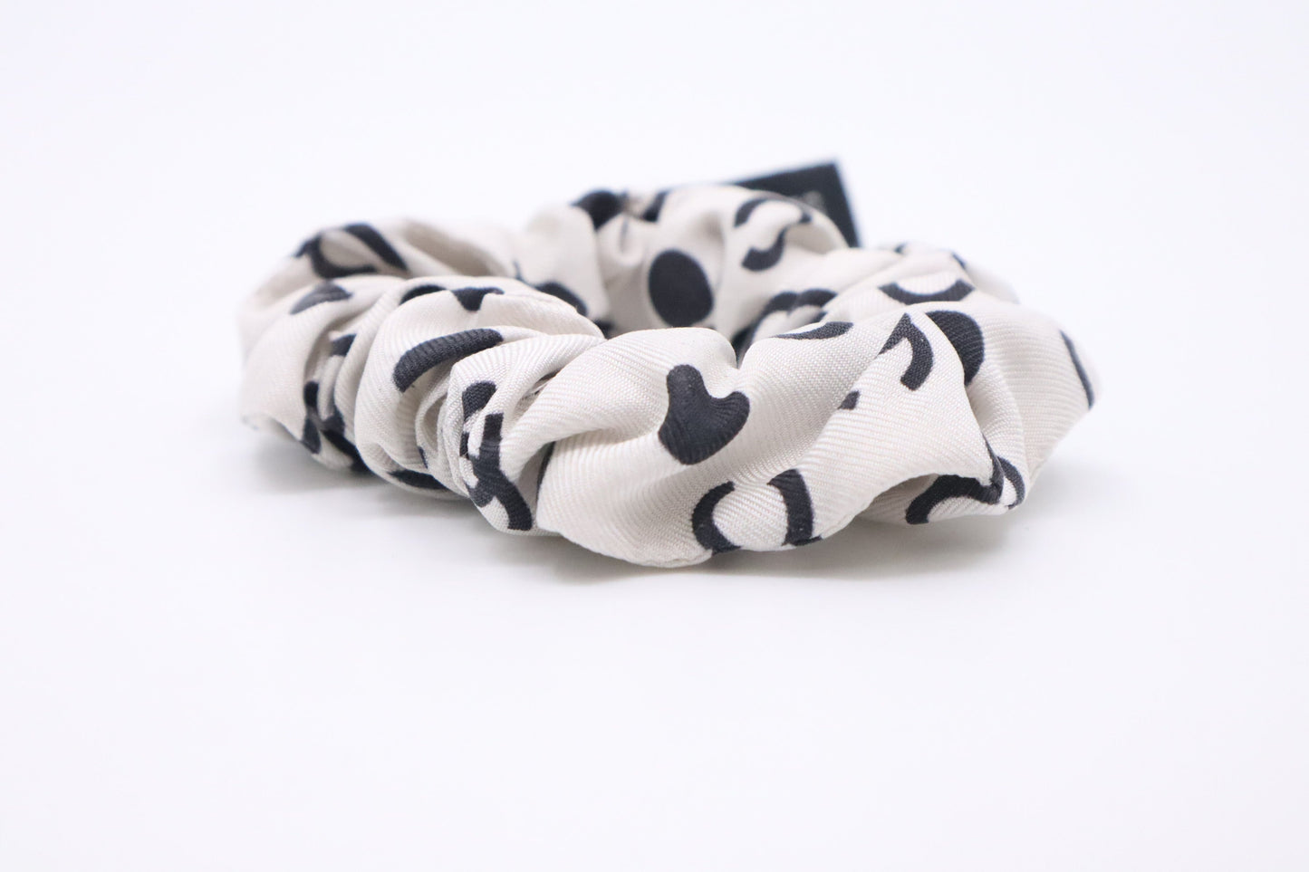 Chanel Scrunchie in Black & White Silk