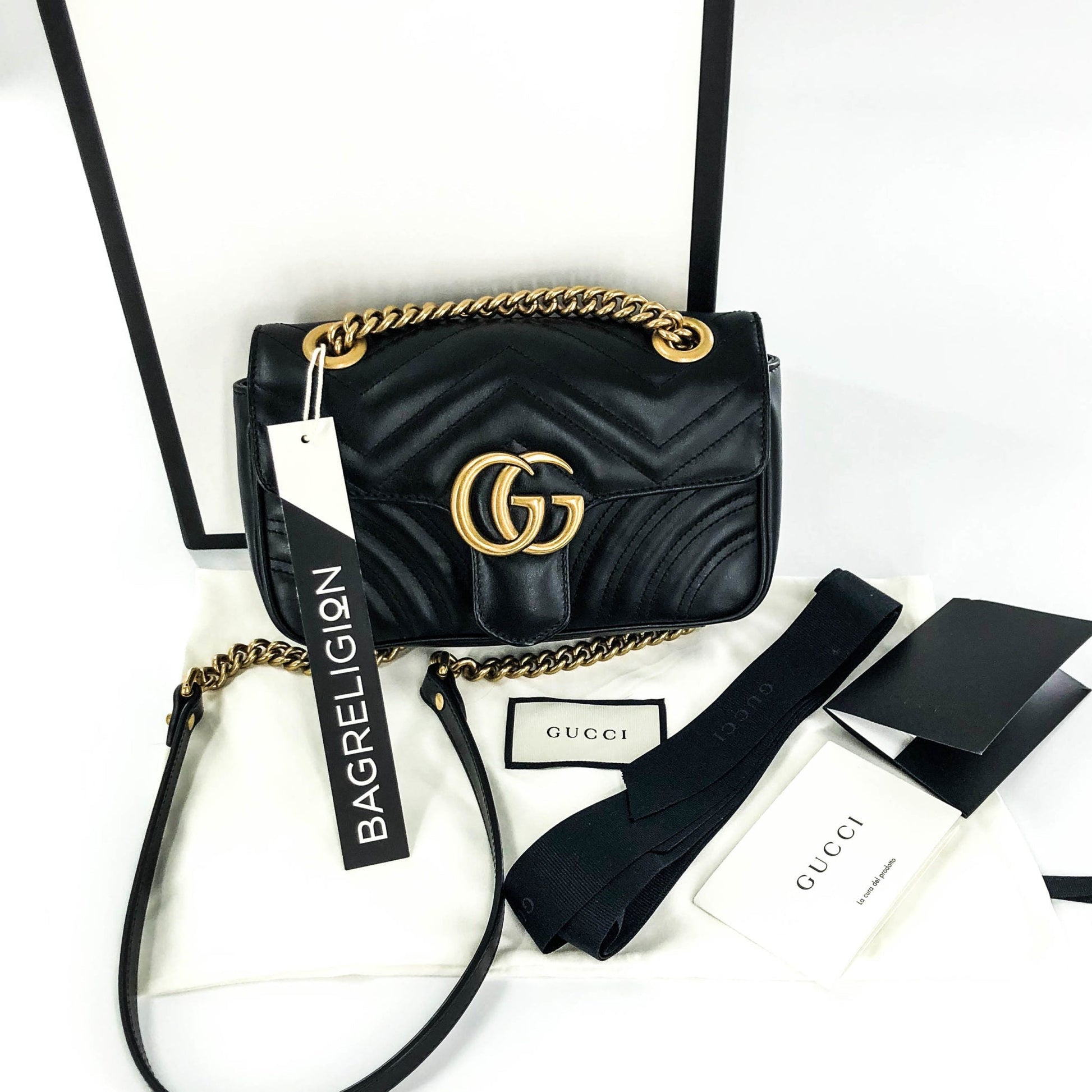 Gucci Lou Chain Leather Shoulder Bag