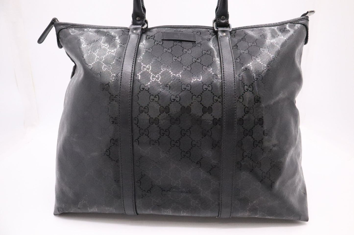 Gucci Boston Bag in Black Imprime Canvas