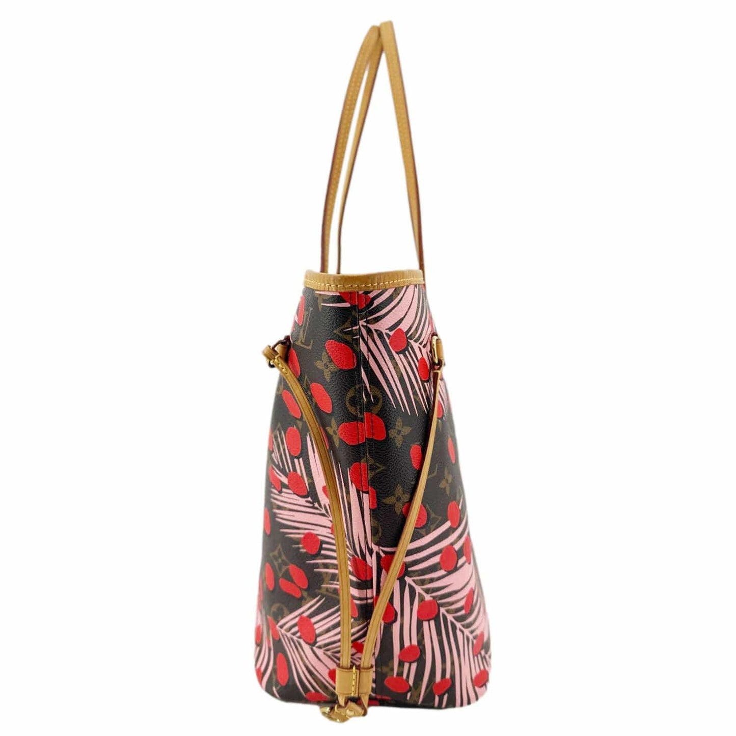 LOUIS VUITTON Neverfull MM Jungle Dots Monogram Canvas Tote Bag Brown