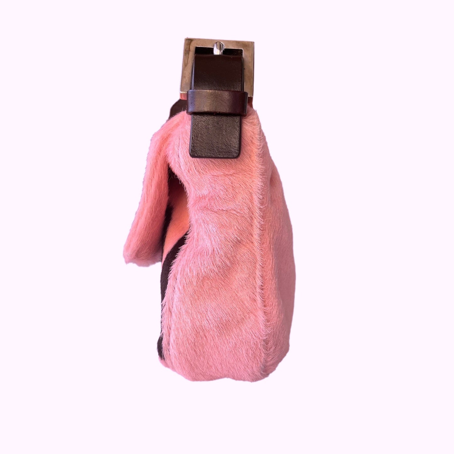 Fendi Baguette Pony hair in cow print Pink