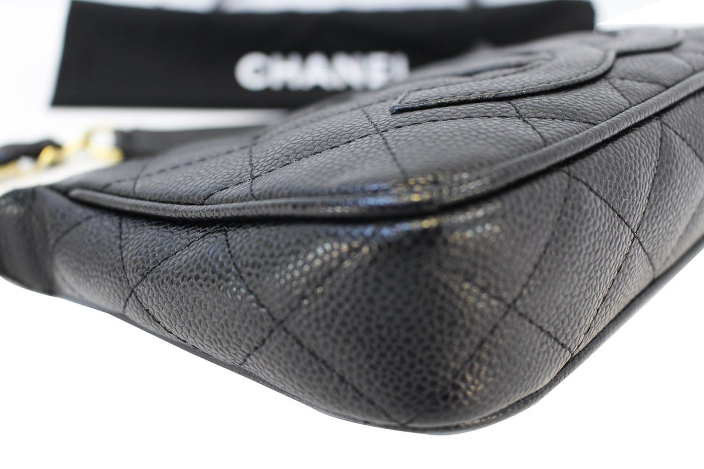 Chanel Shoulder Bag - CHANEL Black Sac Divers Mini Caviar