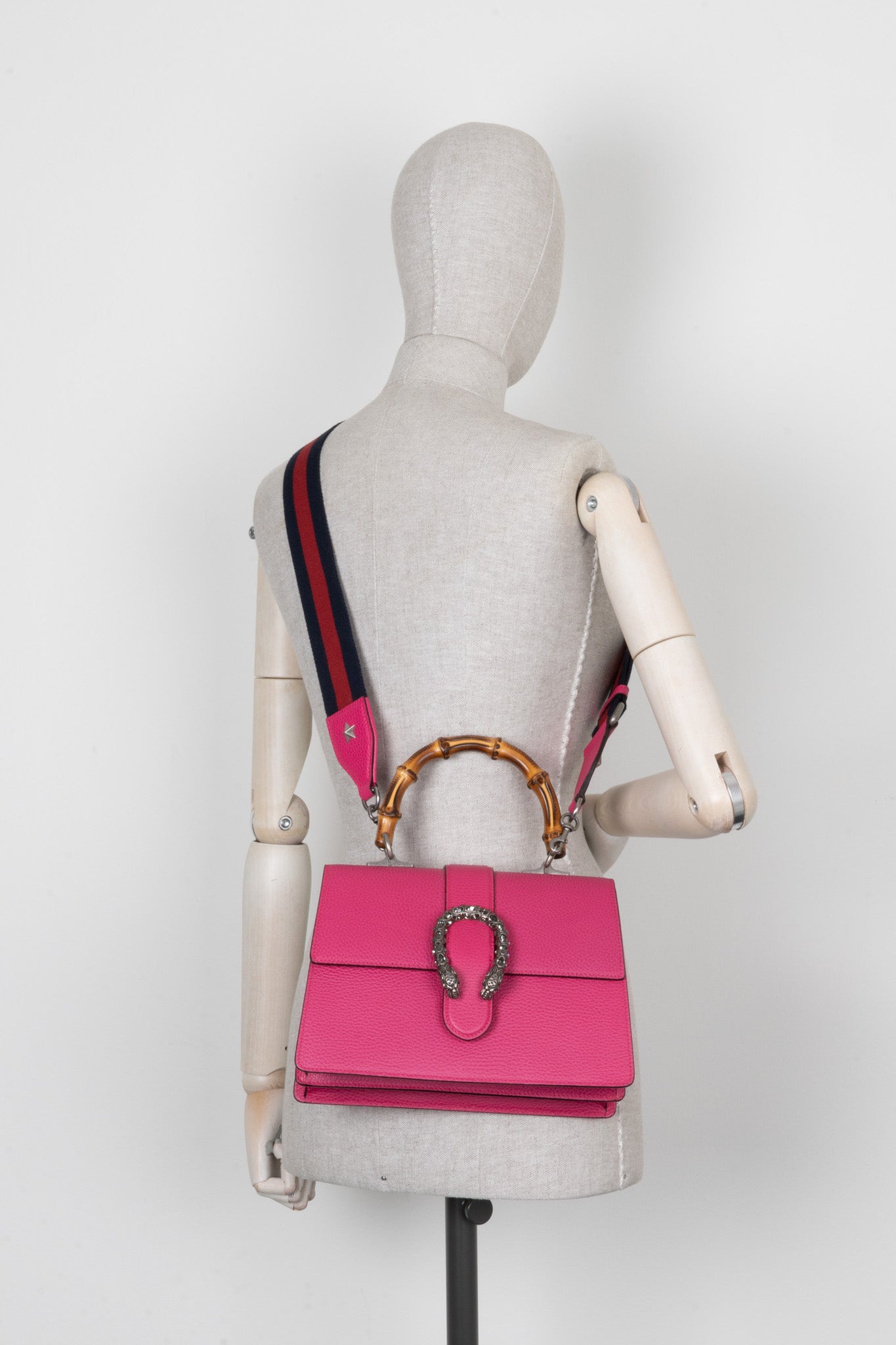 GUCCI Dionysus Medium Bamboo Top Handle Bag Pink