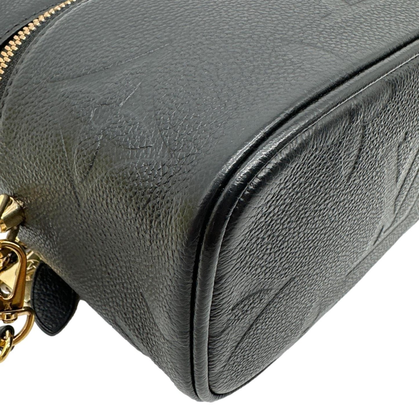 LOUIS VUITTON Vanity Monogram Empreinte Leather Shoulder Bag Black