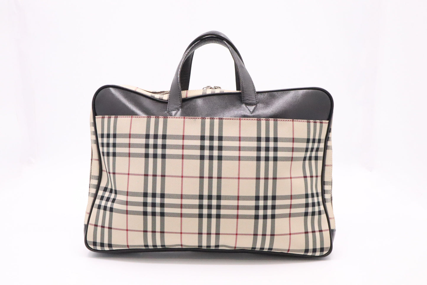 Burberry Business Bag in Beige Check Canvas