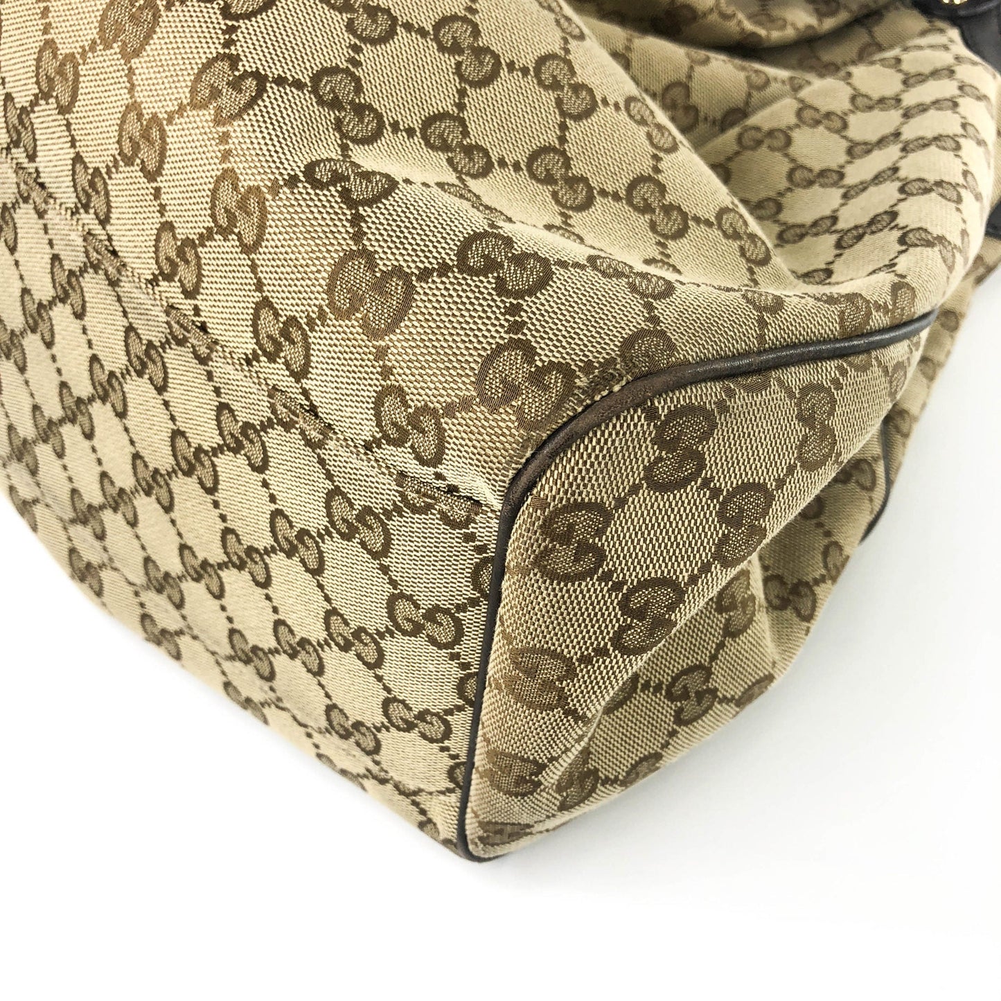 Gucci Leather Canvas Tote
