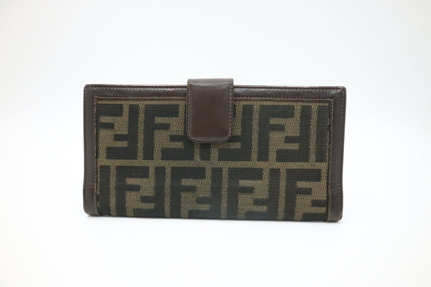 Fendi Long Wallet in Brown Zucca Canvas