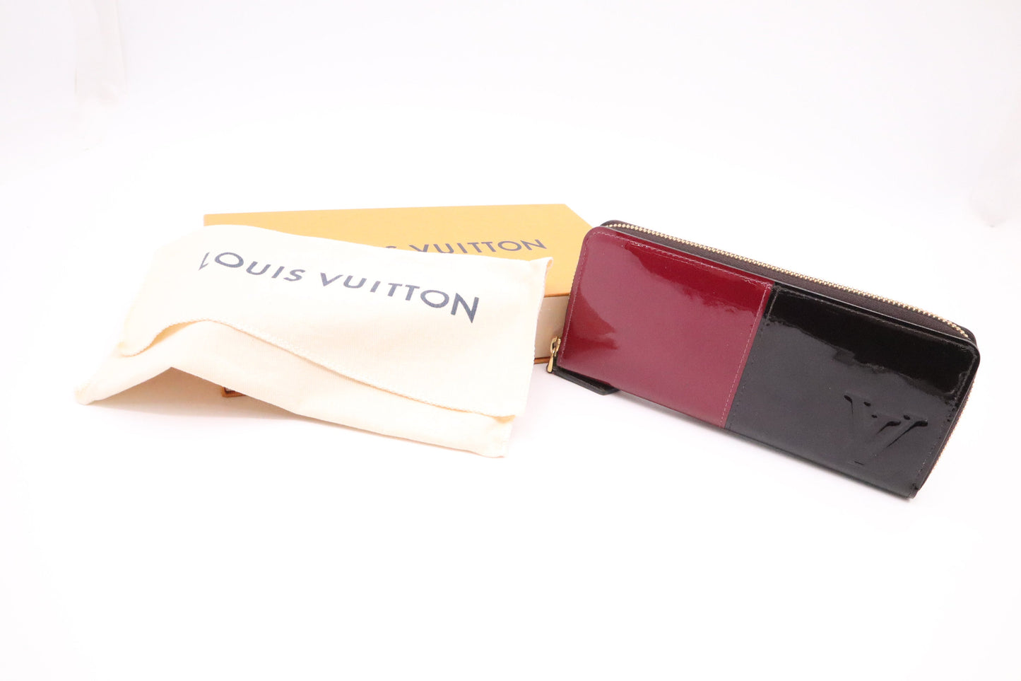 Louis Vuitton Clemence Wallet in Pink and Purple Vernis Leather