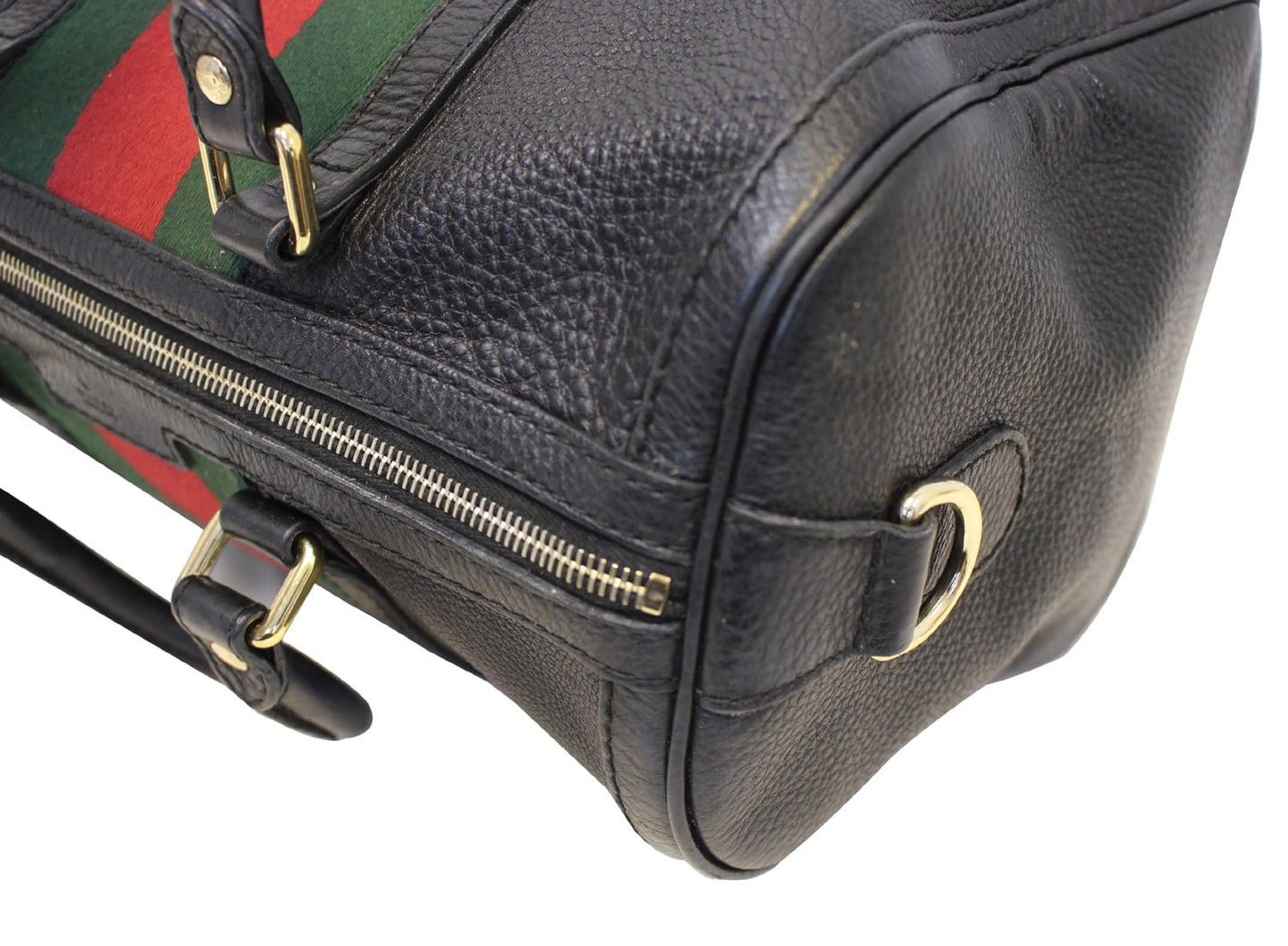 GUCCI   Web Medium Boston Bag with Signature Web