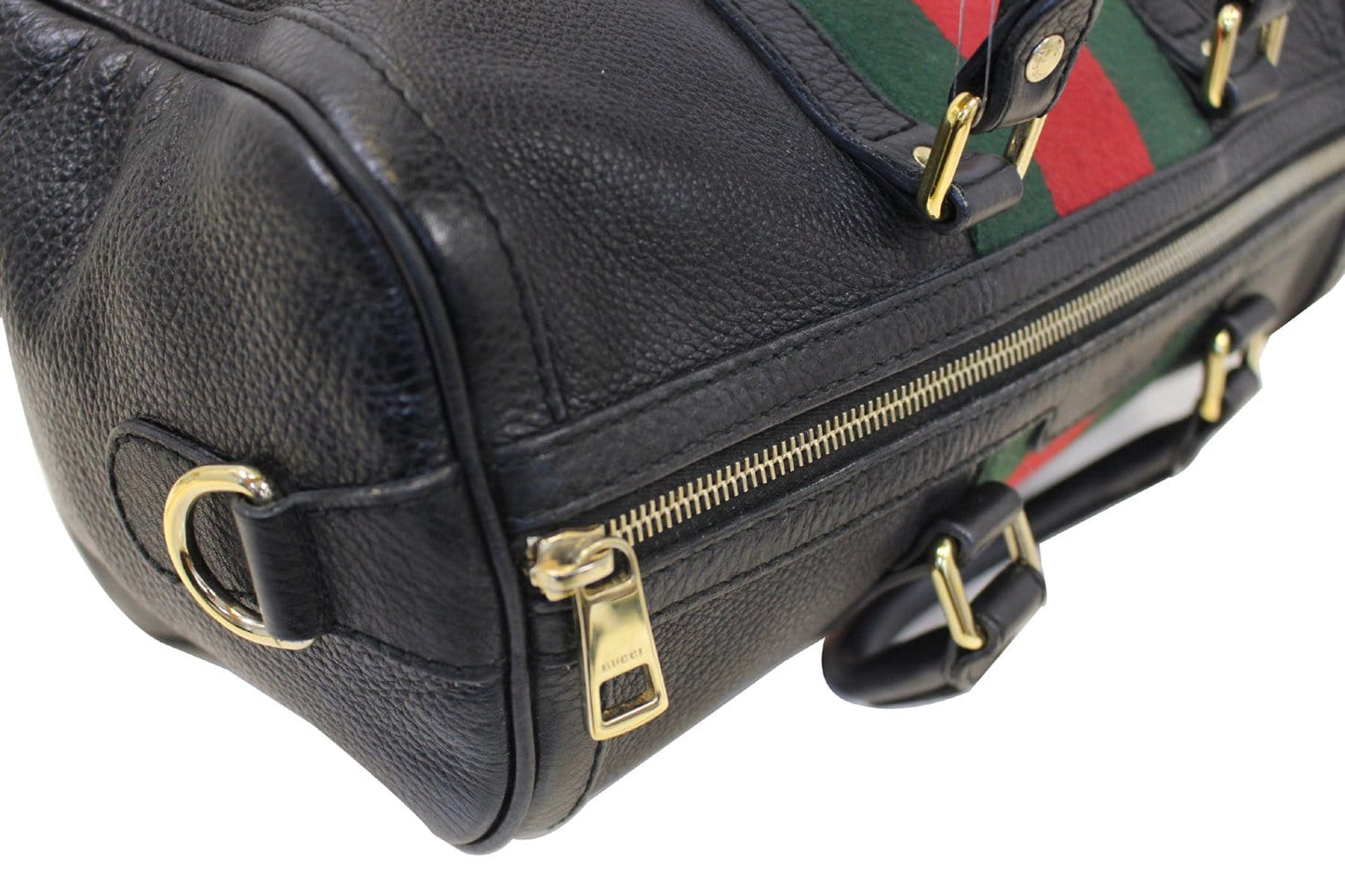 GUCCI   Web Medium Boston Bag with Signature Web