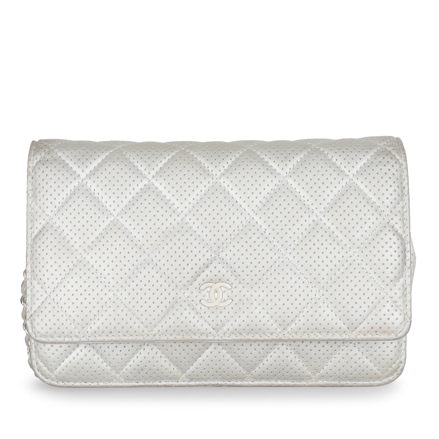 Chanel WOC - Perforated Silver