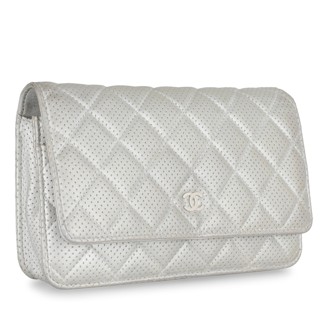 Chanel WOC - Perforated Silver