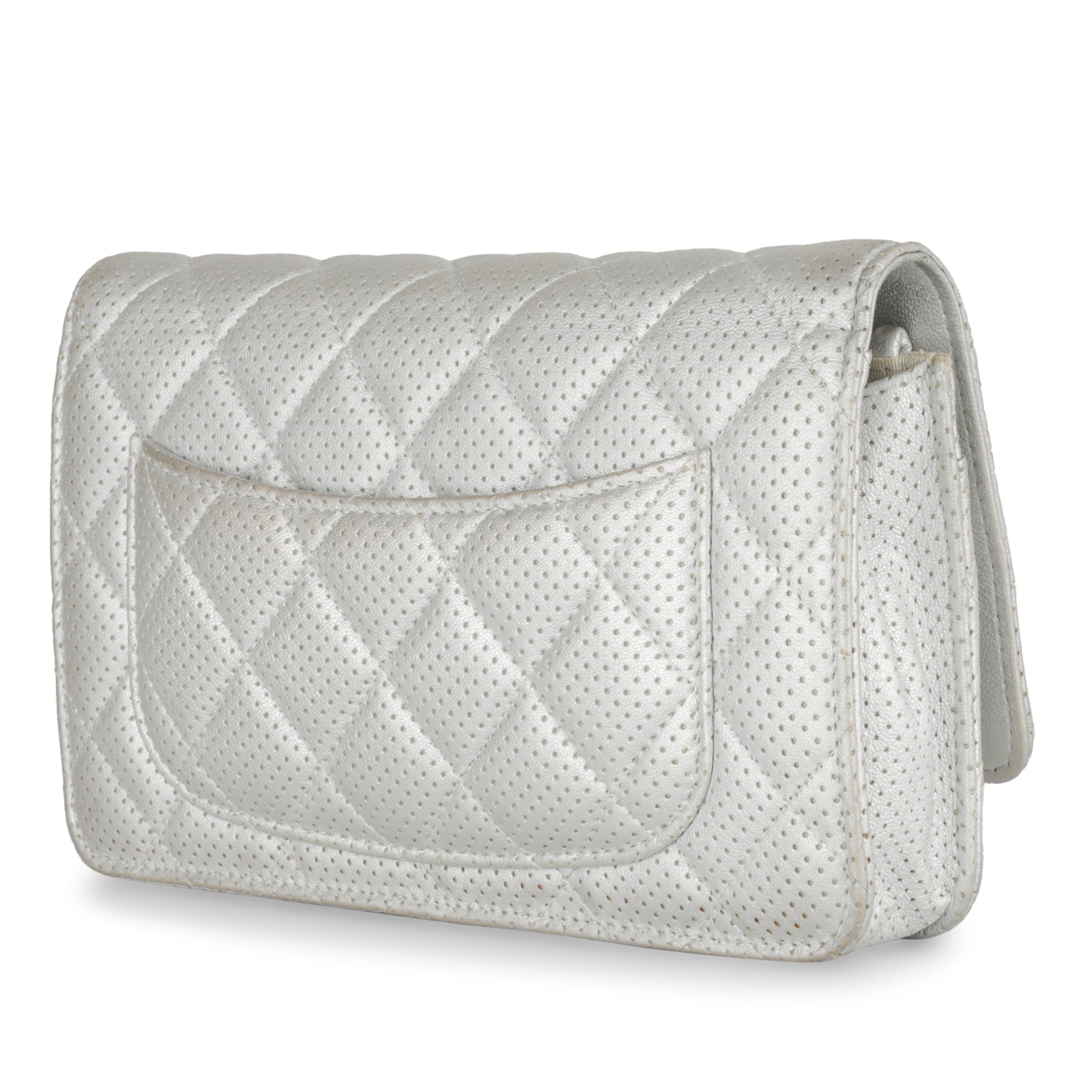 Chanel WOC - Perforated Silver