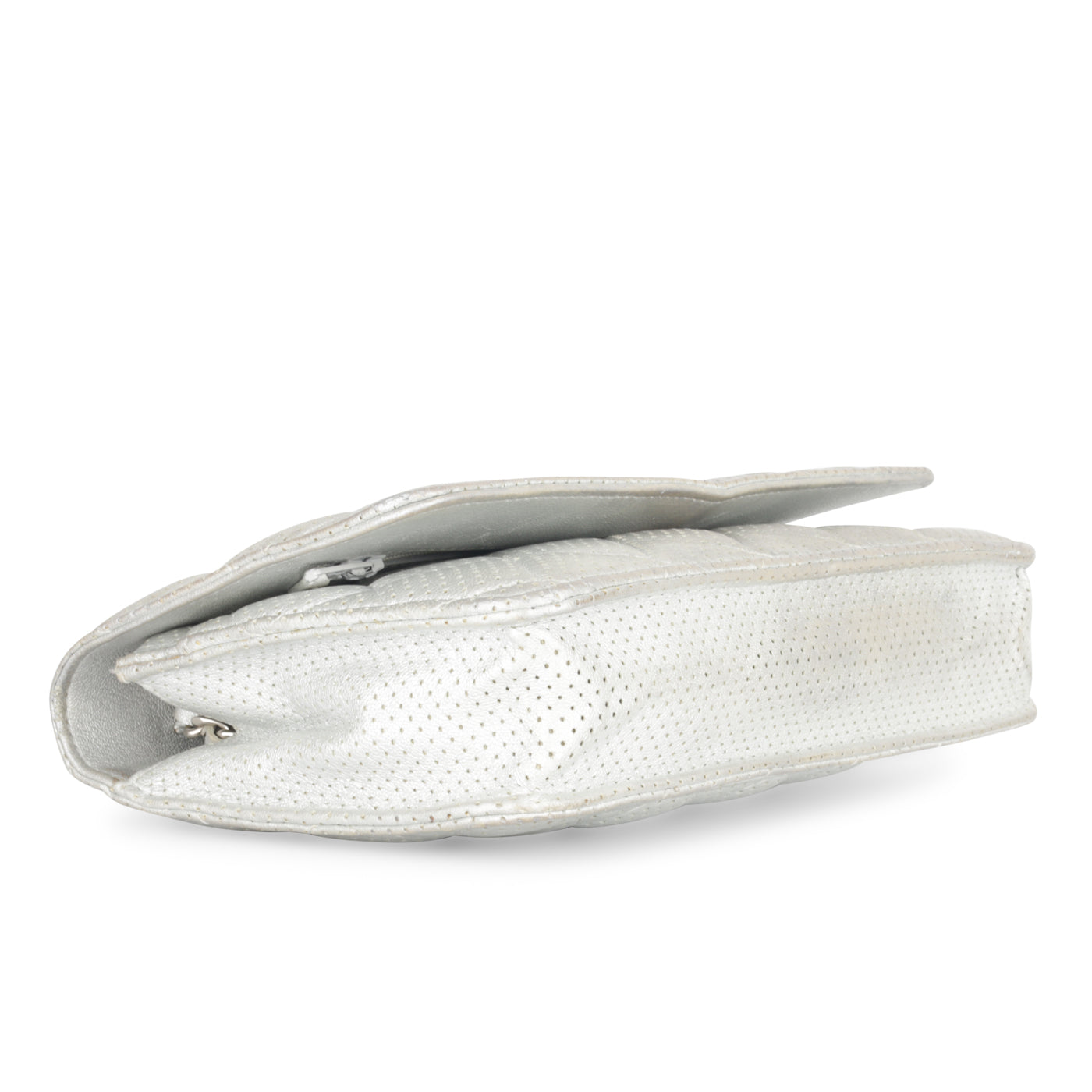 Chanel WOC - Perforated Silver