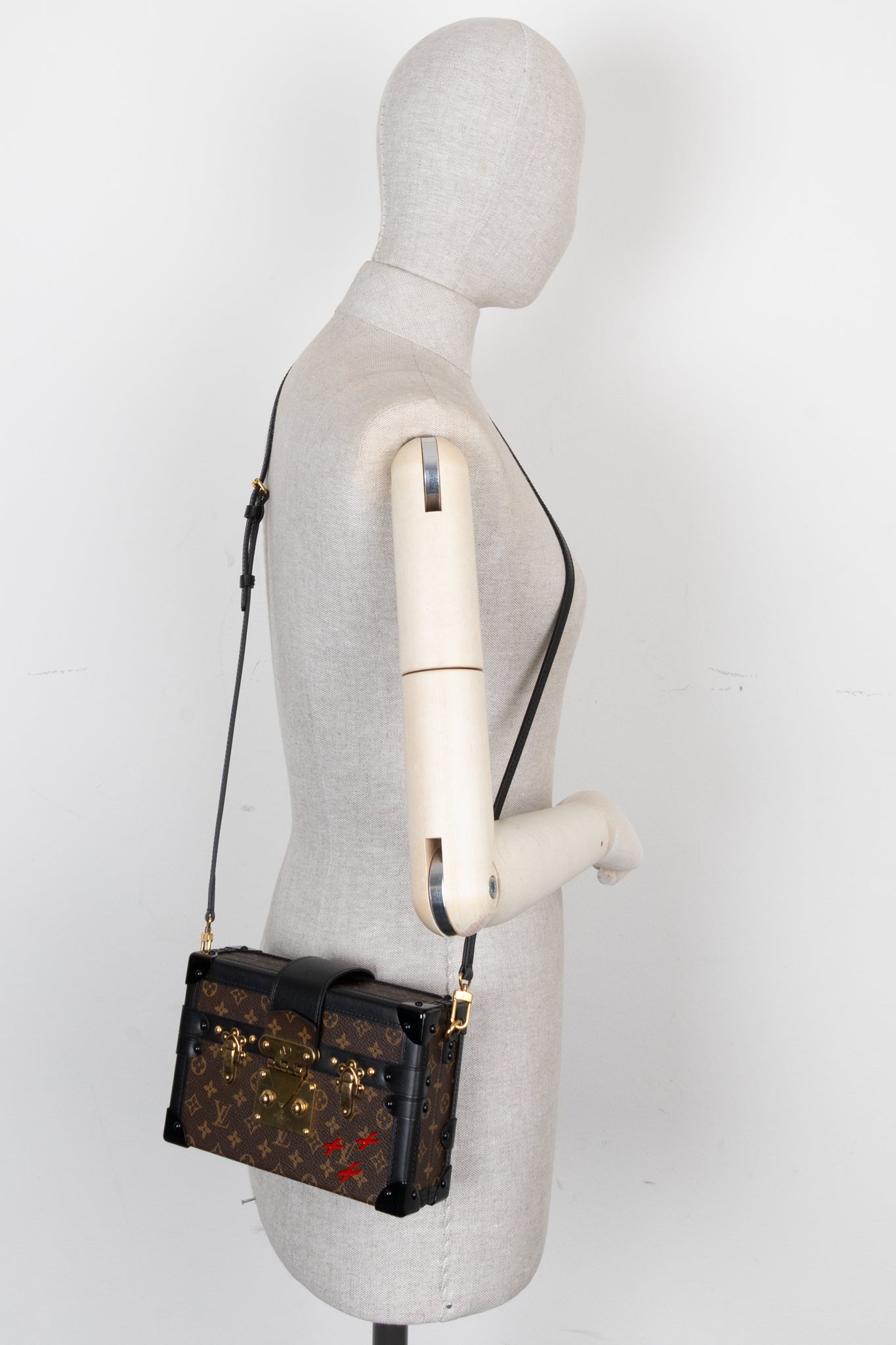 LOUIS VUITTON Petite Malle Trunk MNG Canvas