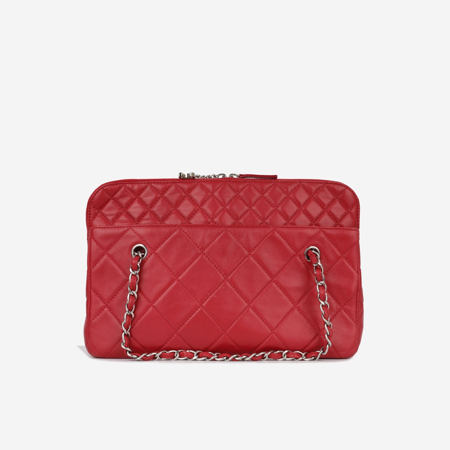 Chanel Zip Messenger - Red Lambskin