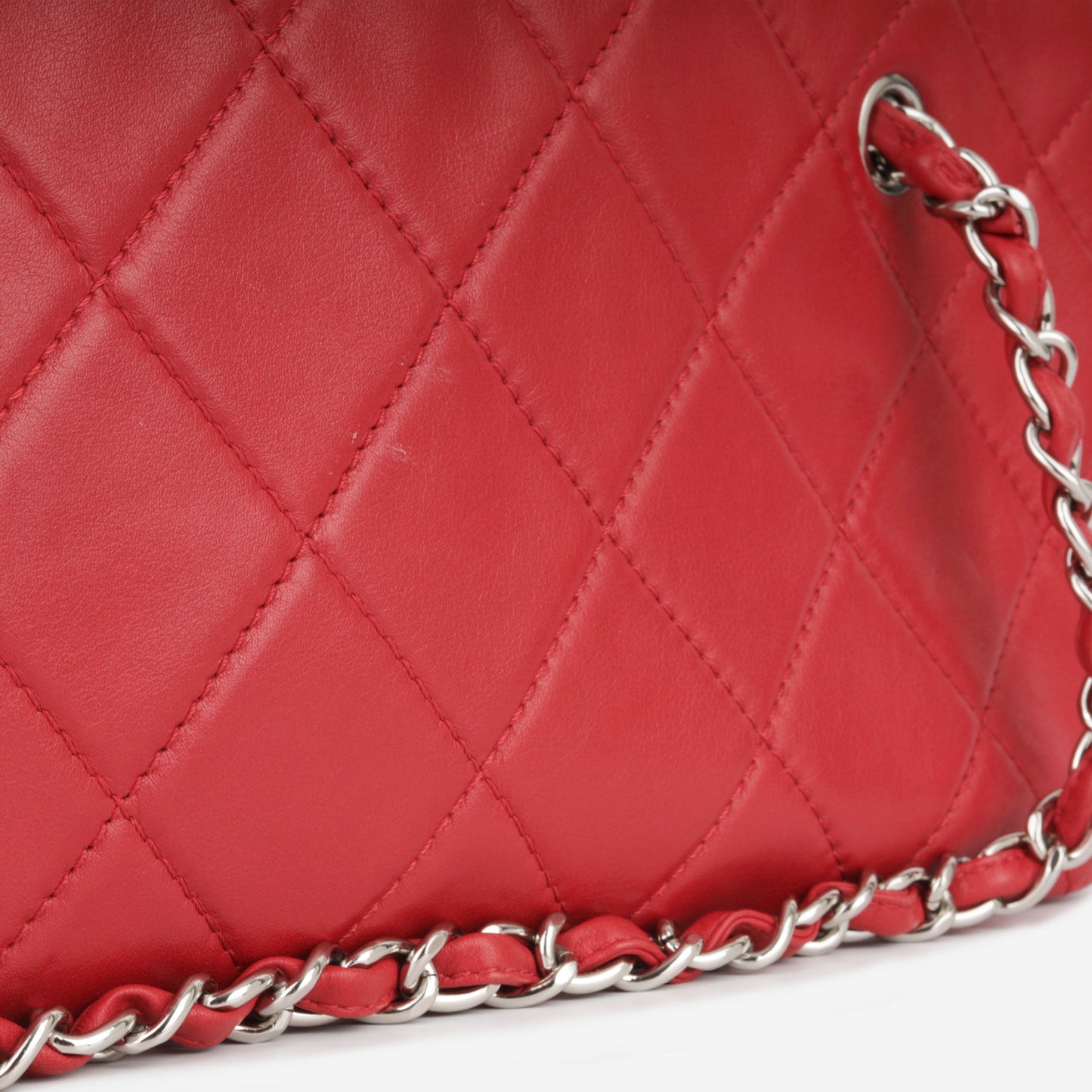 Chanel Zip Messenger - Red Lambskin