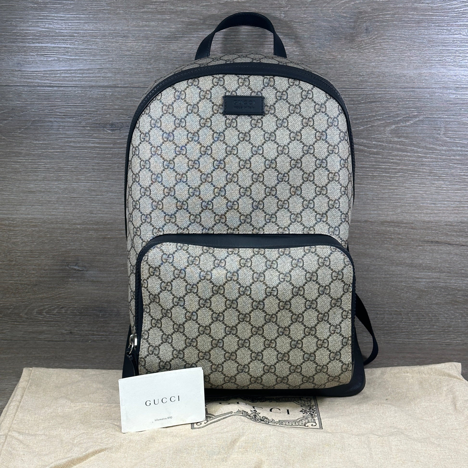 Gucci Leather Canvas Shoulder Bag