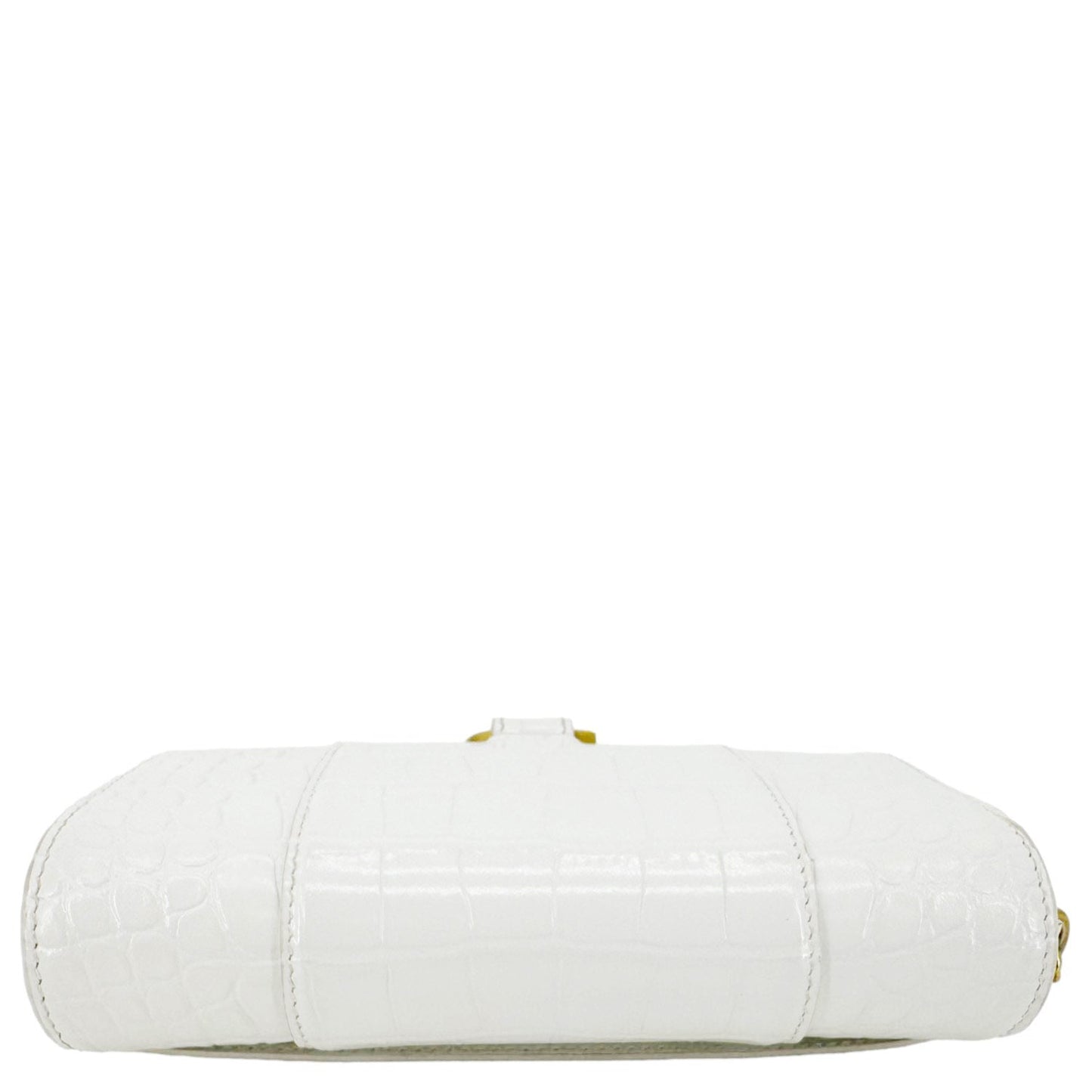 BALENCIAGA Hourglass Leather Wallet On Chain Bag Off White