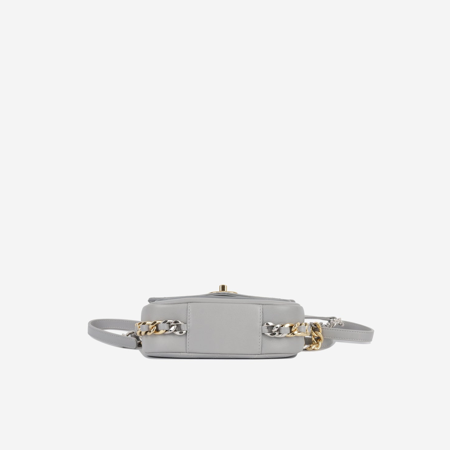 Chanel Seasonal Chain Flap Bag - Grey Calfskin | Gold & Silver Hardware