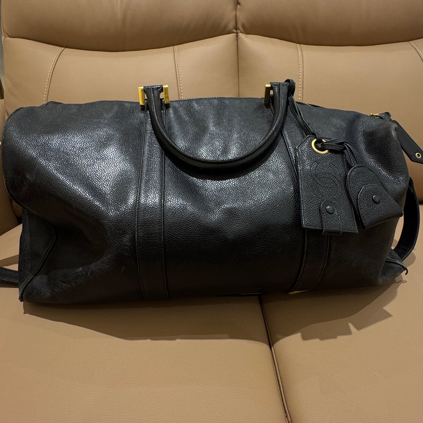 Chanel Black Duffel Bag Large Size
