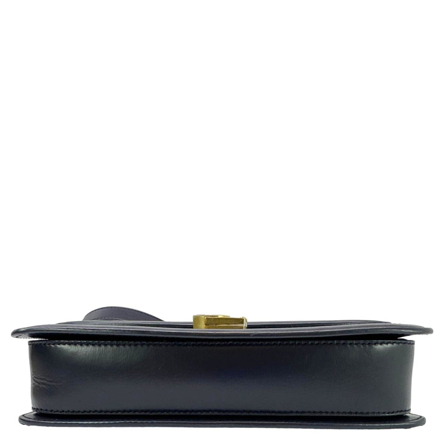 YVES SAINT LAURENT Solferino Medium Leather Shoulder Bag Navy Blue