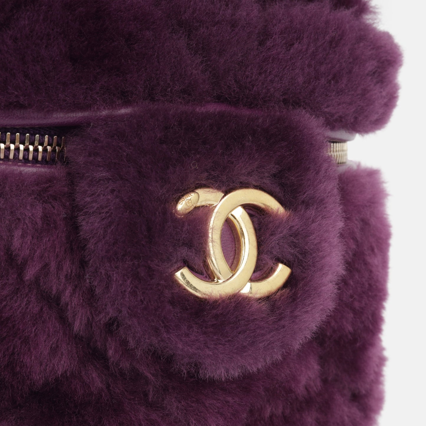 Chanel Shearling Vanity Case