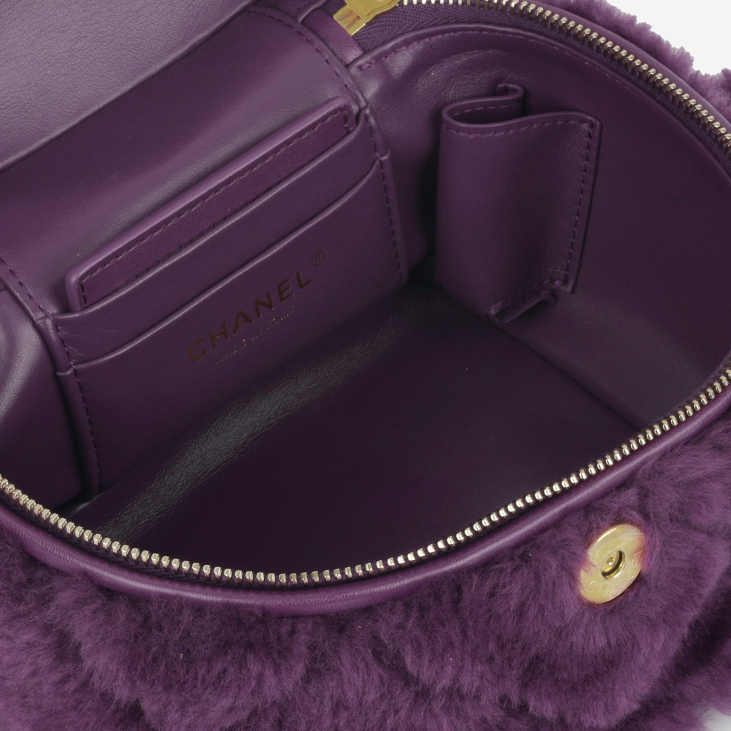 Chanel Shearling Vanity Case
