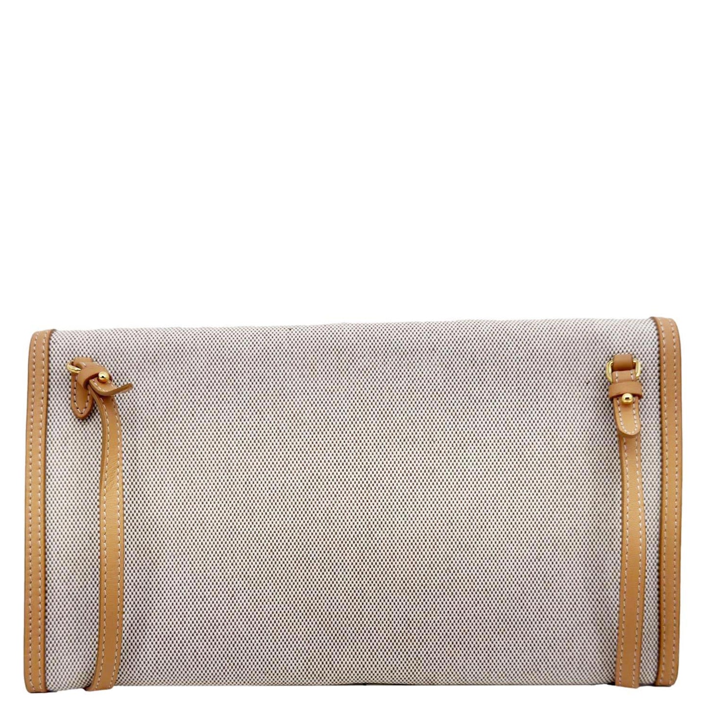 BURBERRY Pocket Canvas Tote Shoulder Bag Brown