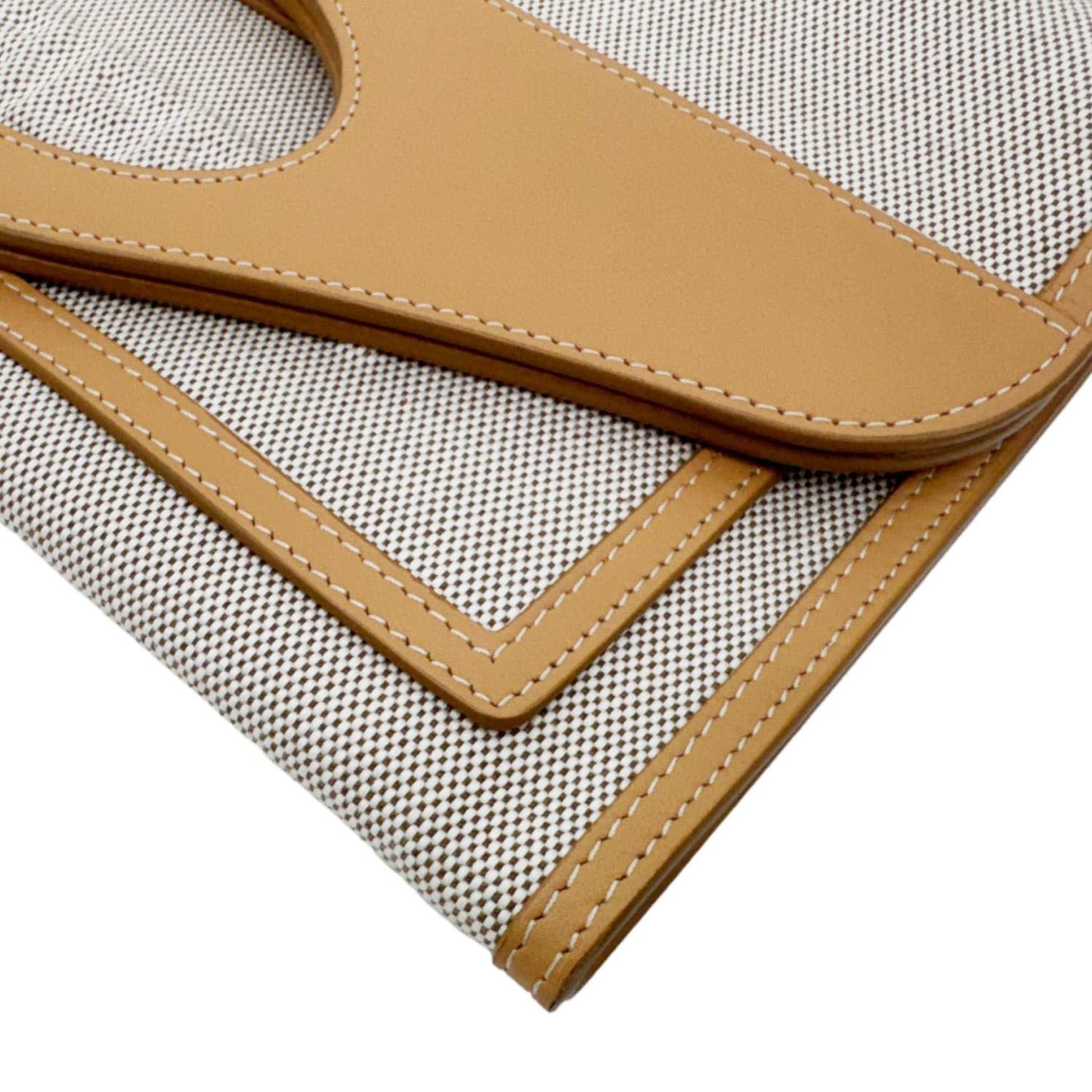 BURBERRY Pocket Canvas Tote Shoulder Bag Brown
