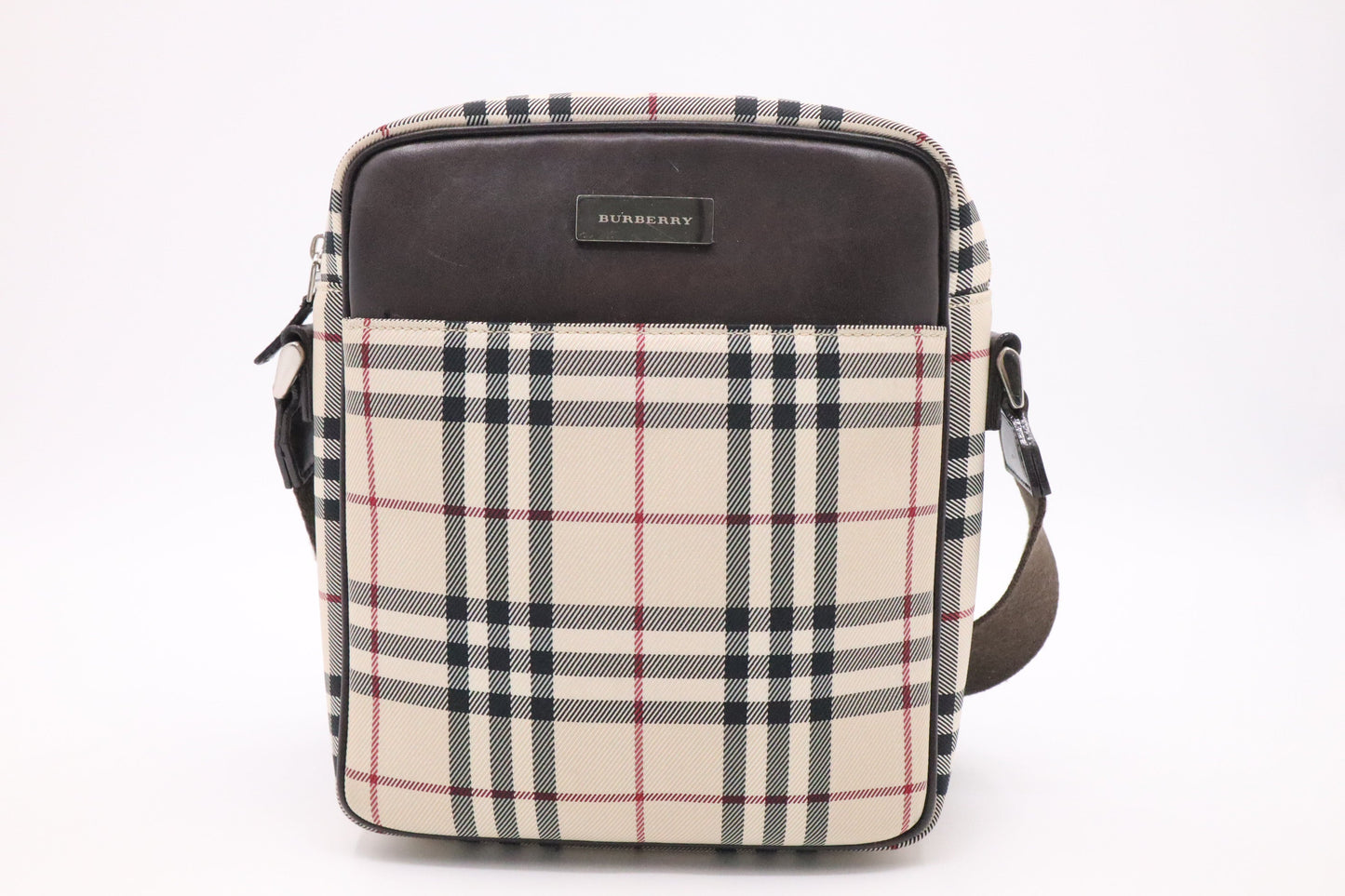 Burberry Crossbody Bag in Beige Check Canvas