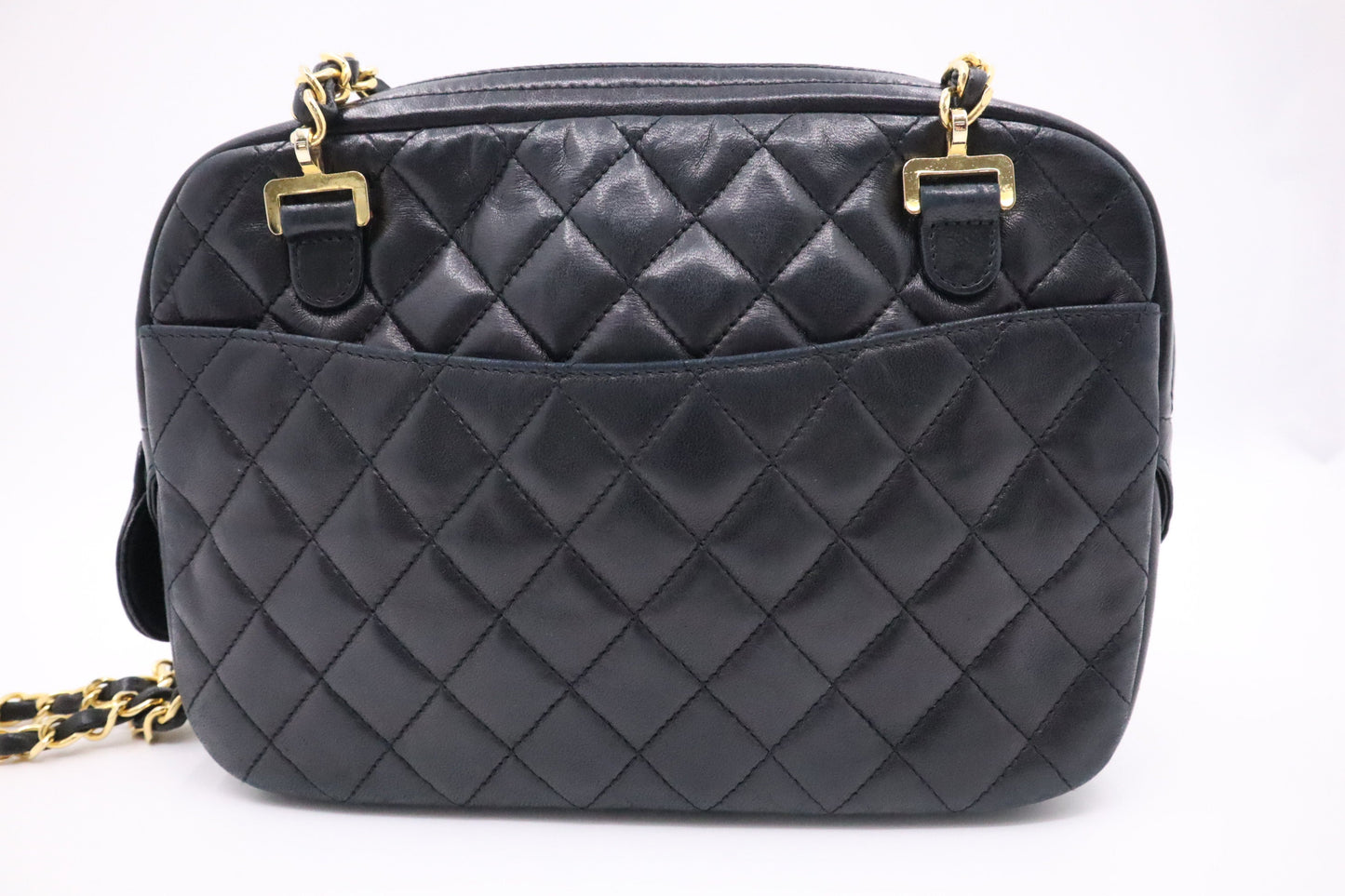 Chanel Camera Bag in Black Mattelassé Leather
