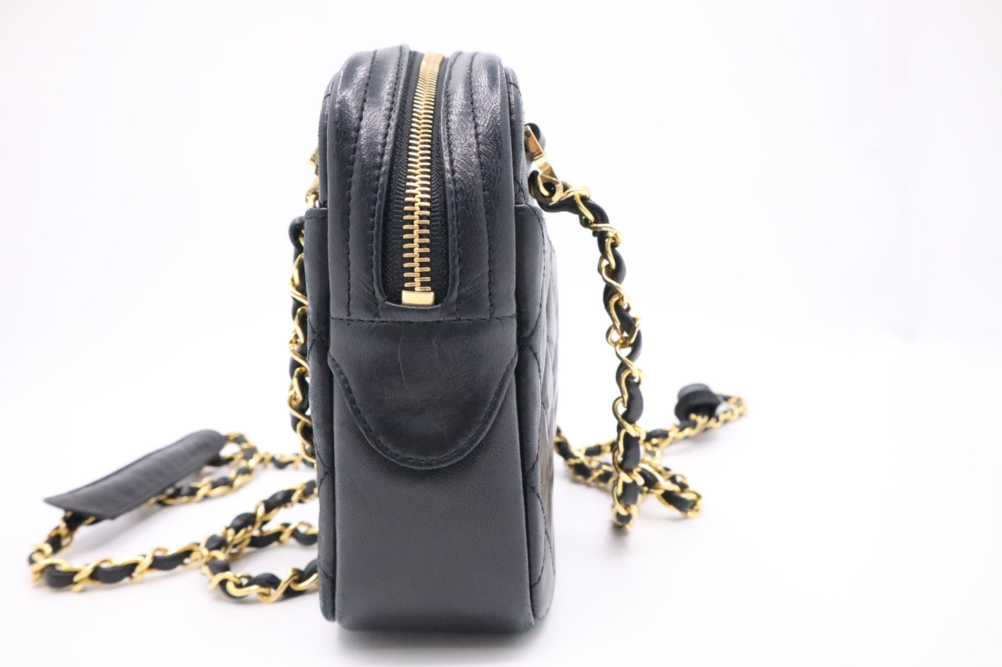 Chanel Camera Bag in Black Mattelassé Leather