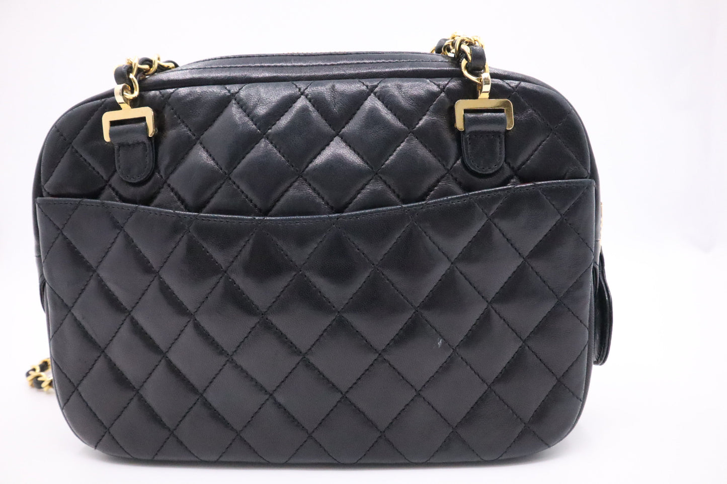 Chanel Camera Bag in Black Mattelassé Leather