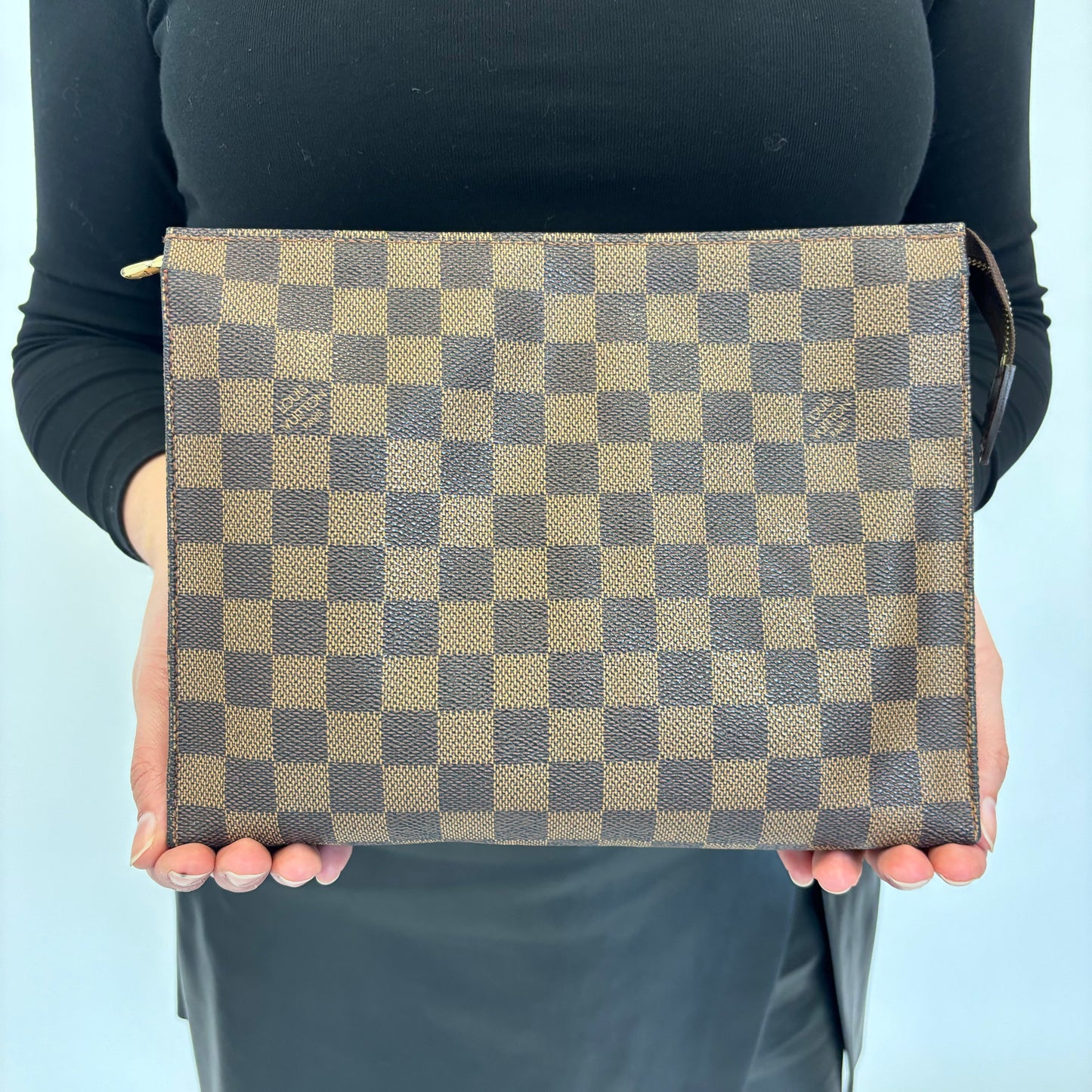 Louis Vuitton Damier Ebene Canvas Toiletry Pouch 25