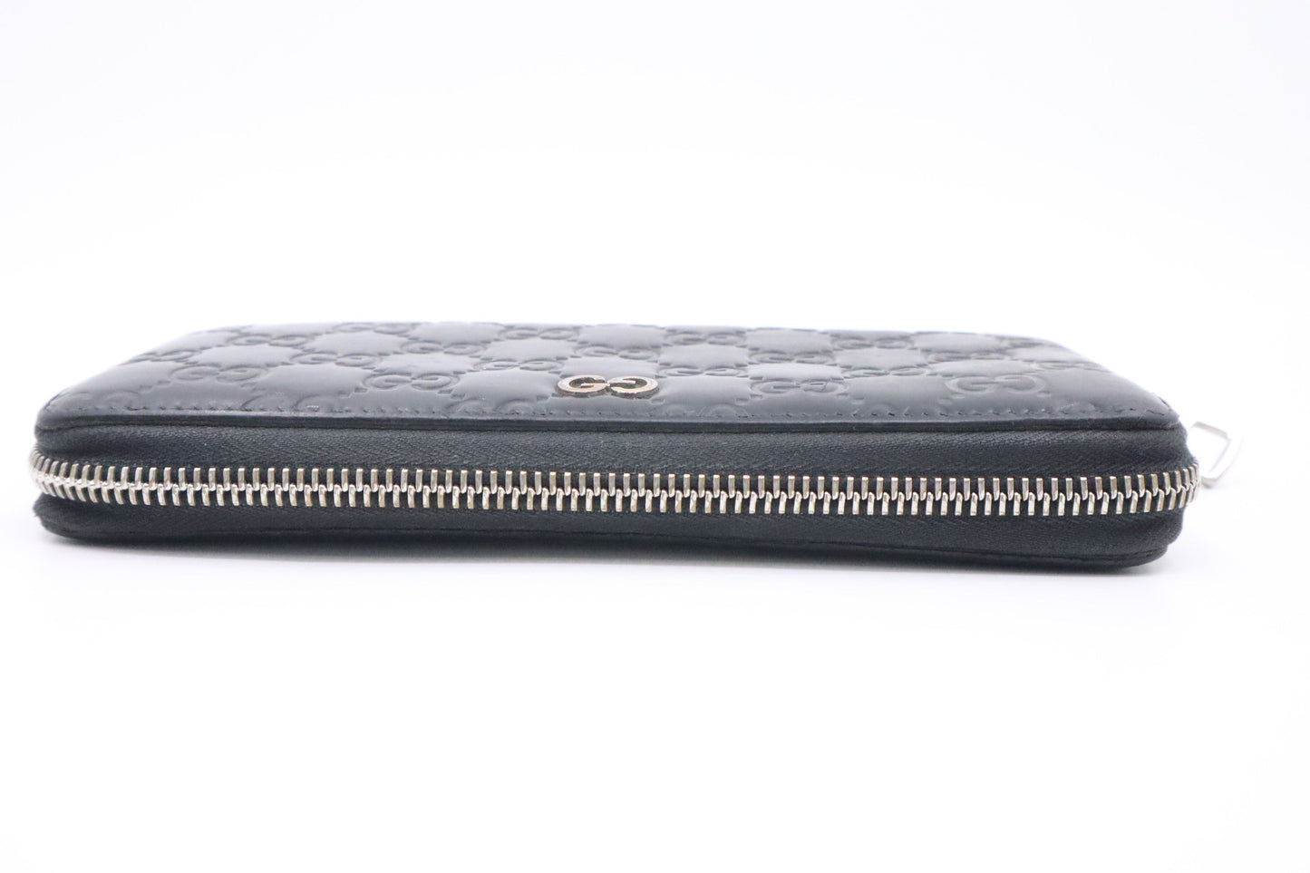 Gucci Long Zippy Wallet in Black Guccissima Leather