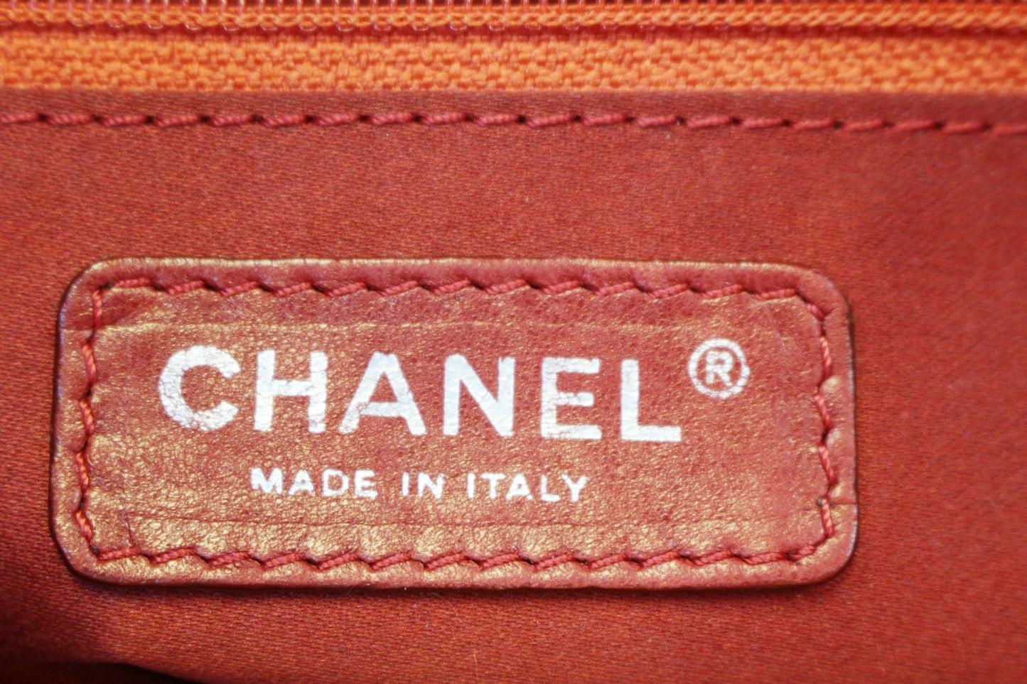 CHANEL 3 Bag Versus Orange Lambskin Leather Classic Flap Shoulder Bag