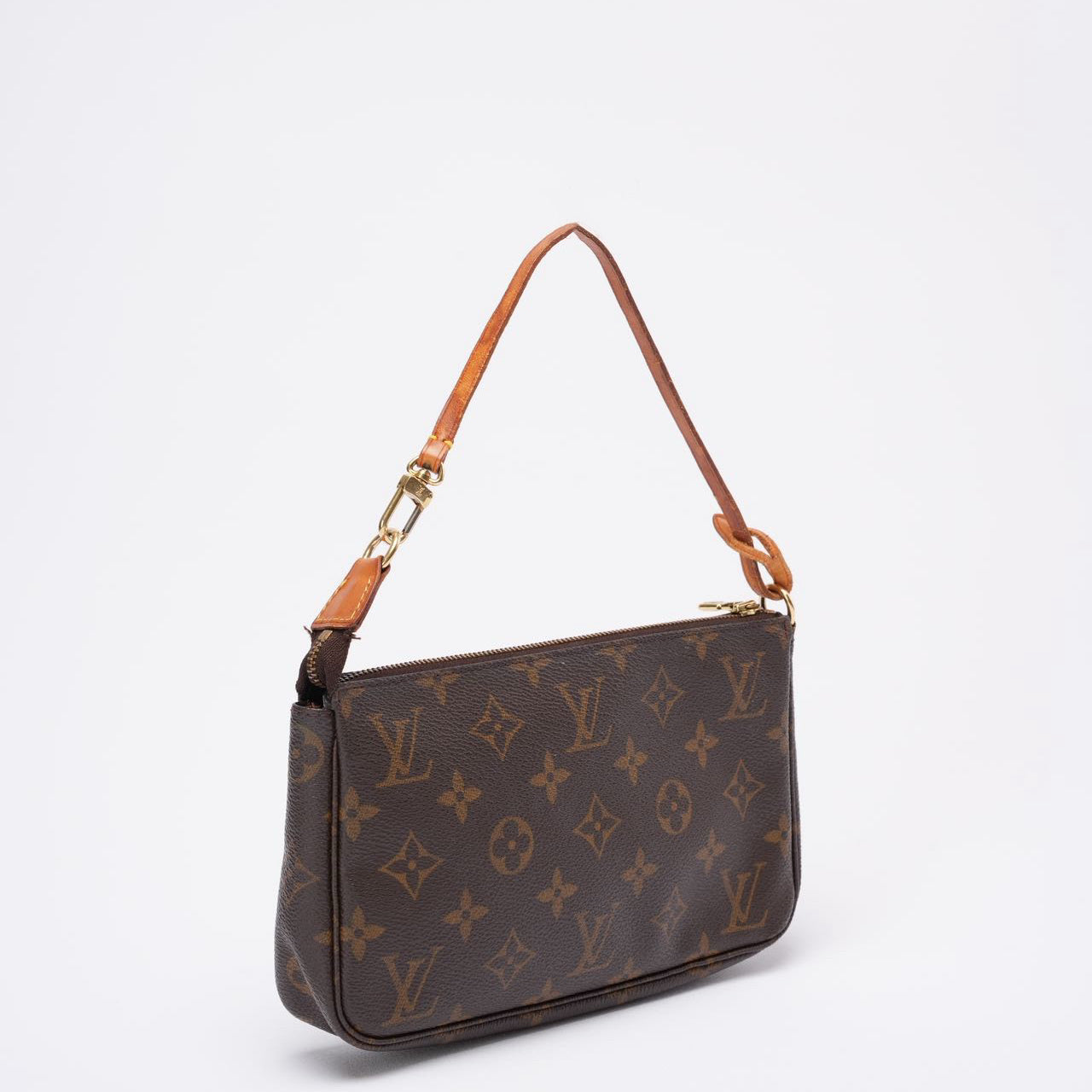 Louis Vuitton  Brown Monogram Pochette Accessoires Shoulder Bag 2000