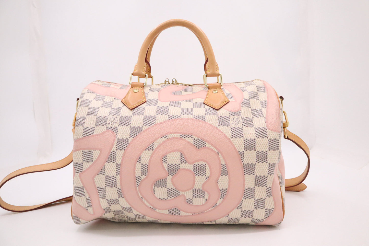 Louis Vuitton Speedy 30 Bandoulier in Tahitienne Damier Azur Canvas
